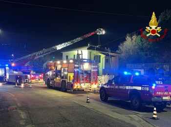 Incendio di una canna fumaria a Maiolati Spontini